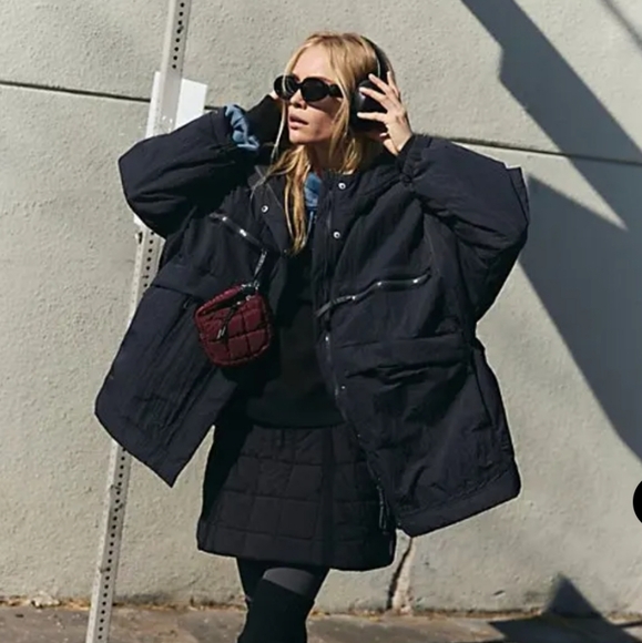 FP Movement by Free People Jackets & Blazers - FP Movement By Free People Billy Boxy Insulated Black Coat NWT